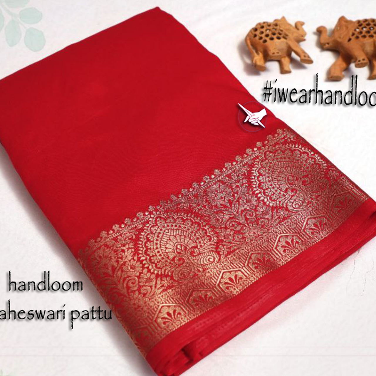 Red Exclusive Weaving Work Tissue Soft Silk Sarees