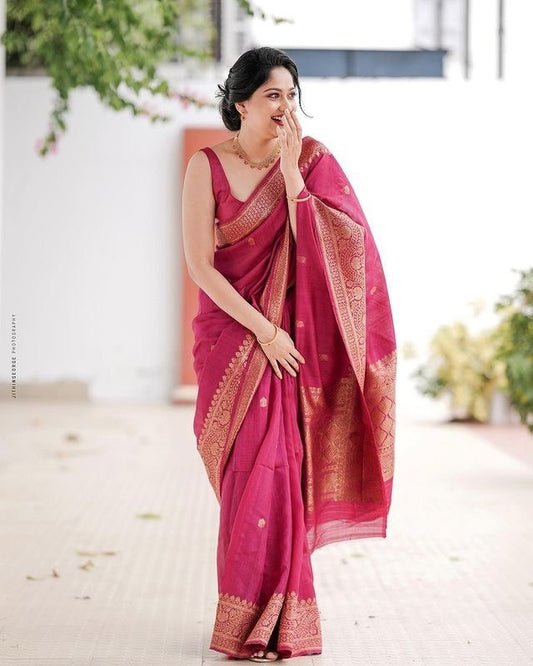 Banarsi Soft Silk Saree With Kadwa Technique