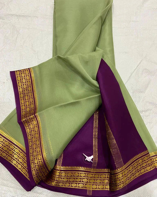 Exclusive Zari Border Mysore Silk Saree